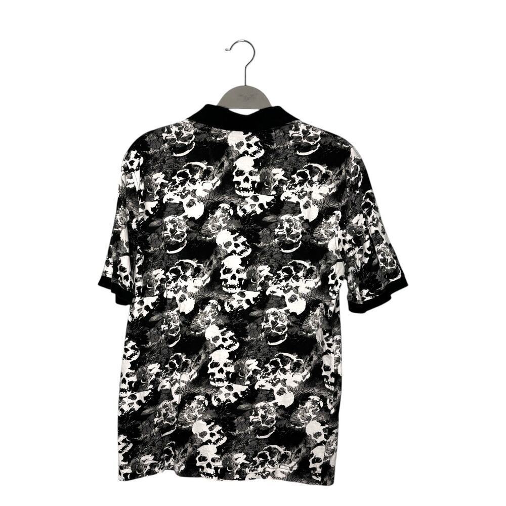 Robert Graham Skull Print Polo Black White Size Medium - Picture 5 of 8